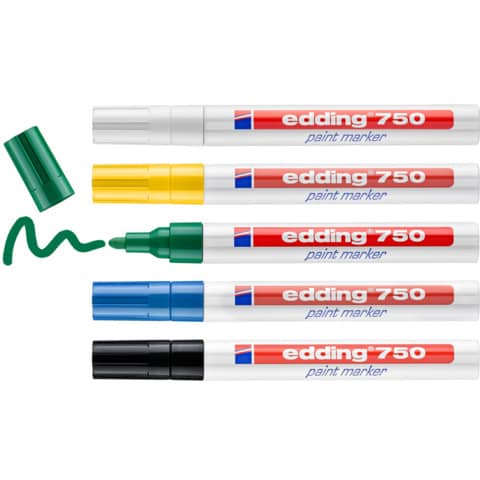 Marcatore a vernice edding 750 punta conica 2-4 mm bianco E-750 049